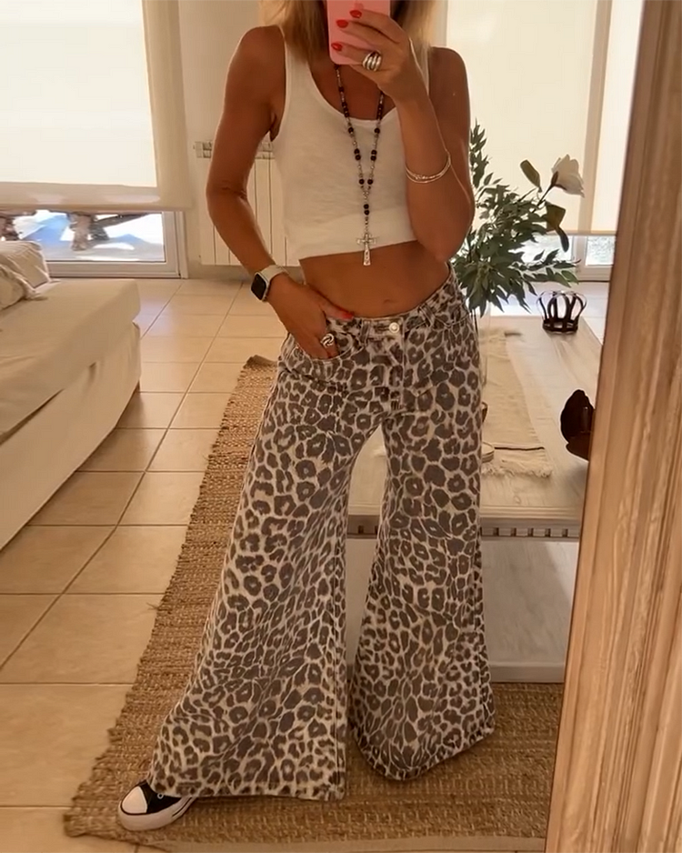 STELLA™️ | stylische Leopard Print Pants